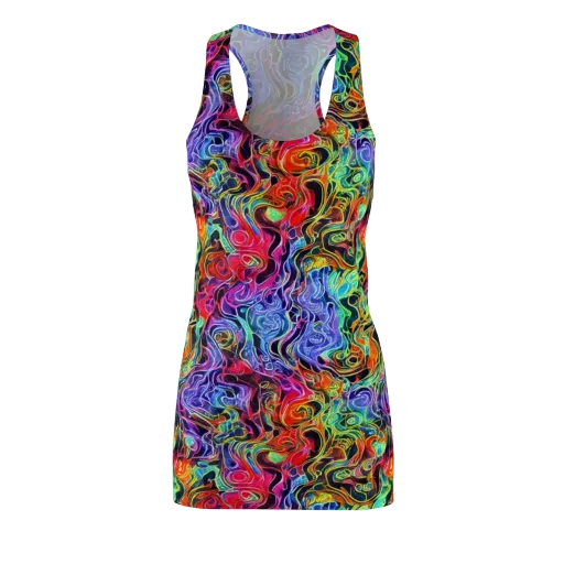 Riotous Aurora on a Racerback Dress