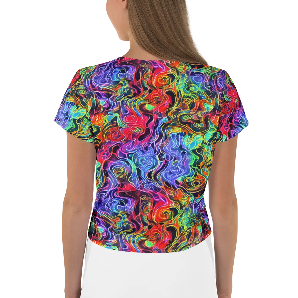 Riotous Aurora on Crop Tee — Back