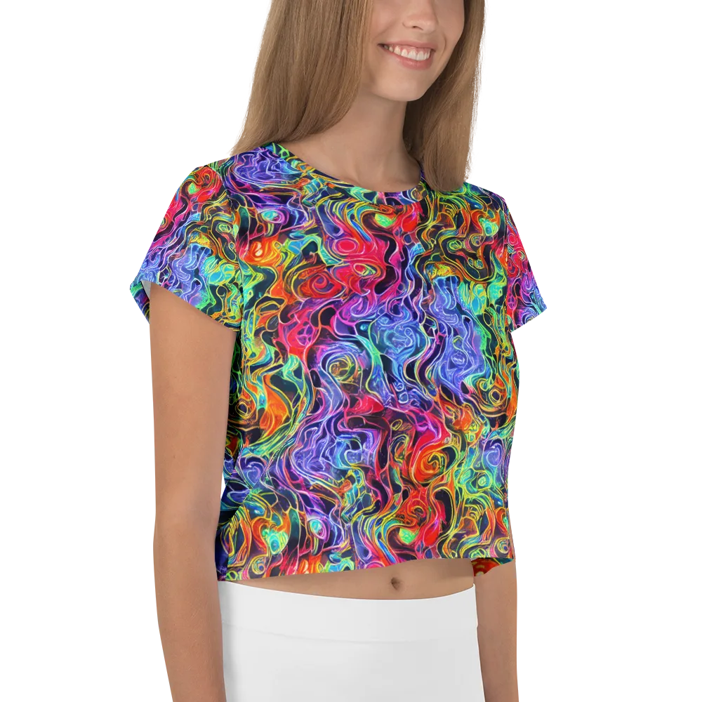 Riotous Aurora on Crop Tee — Right