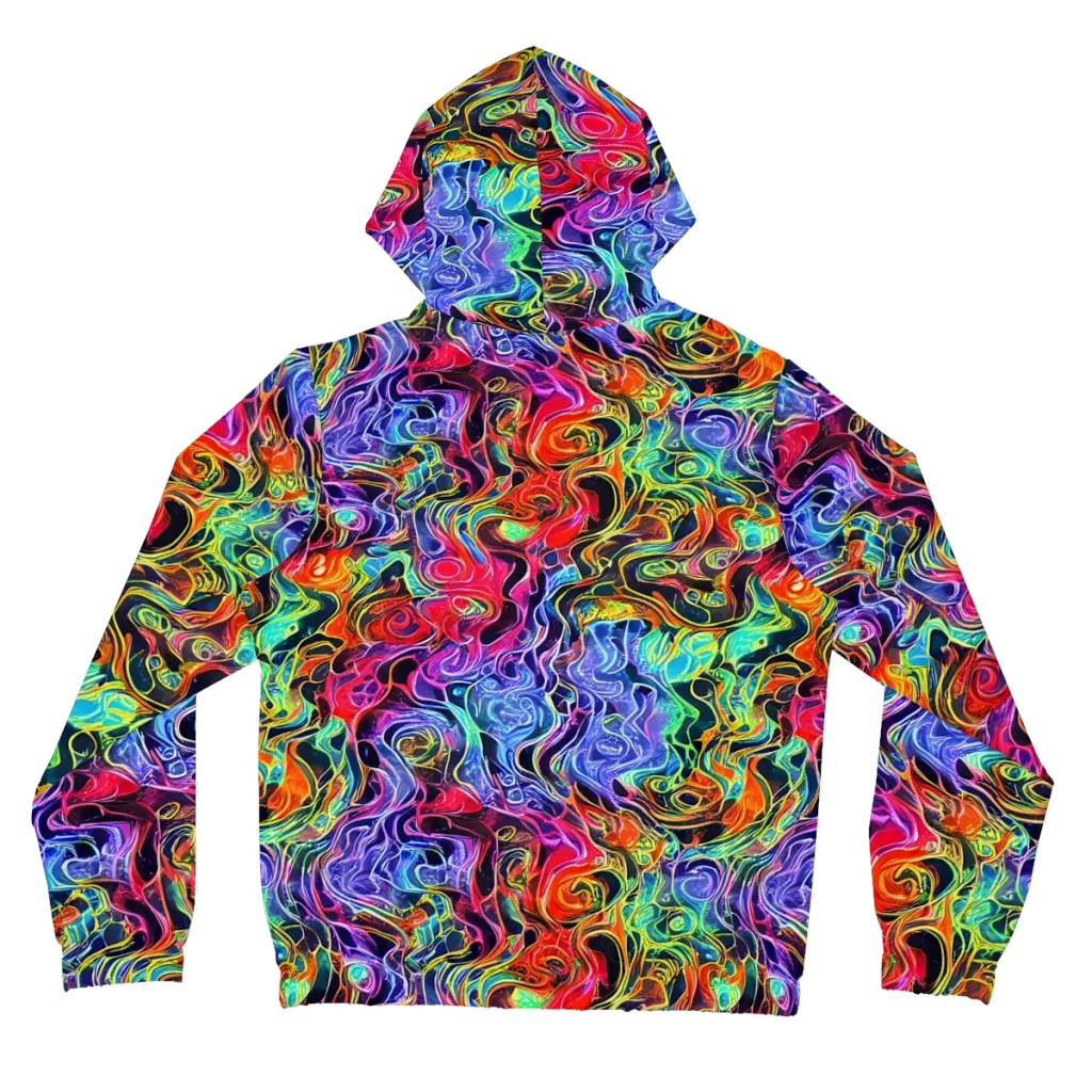Riotous Aurora on Women's Full-Zip Hoodie — Back