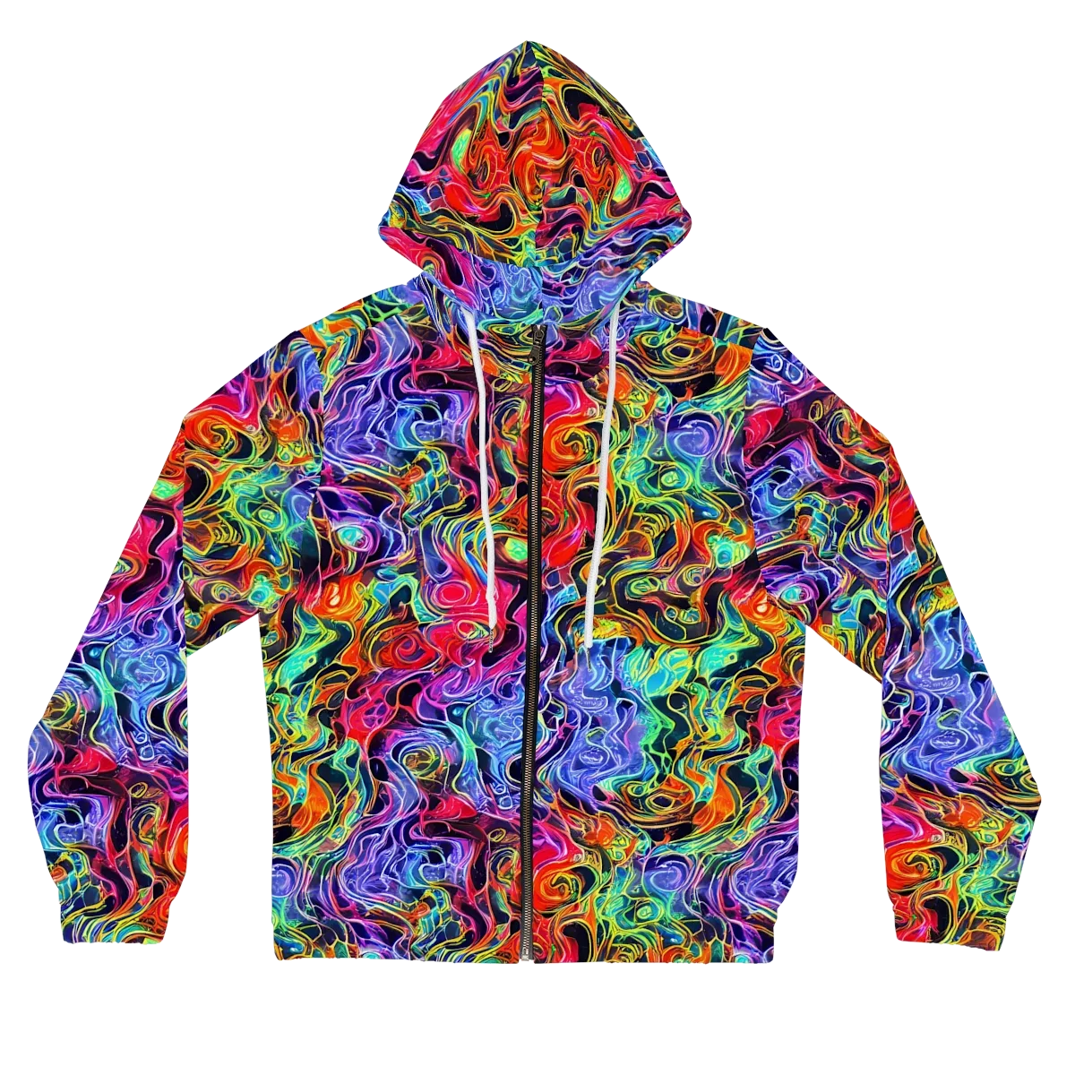 Riotous Aurora on Women's Full-Zip Hoodie — Front