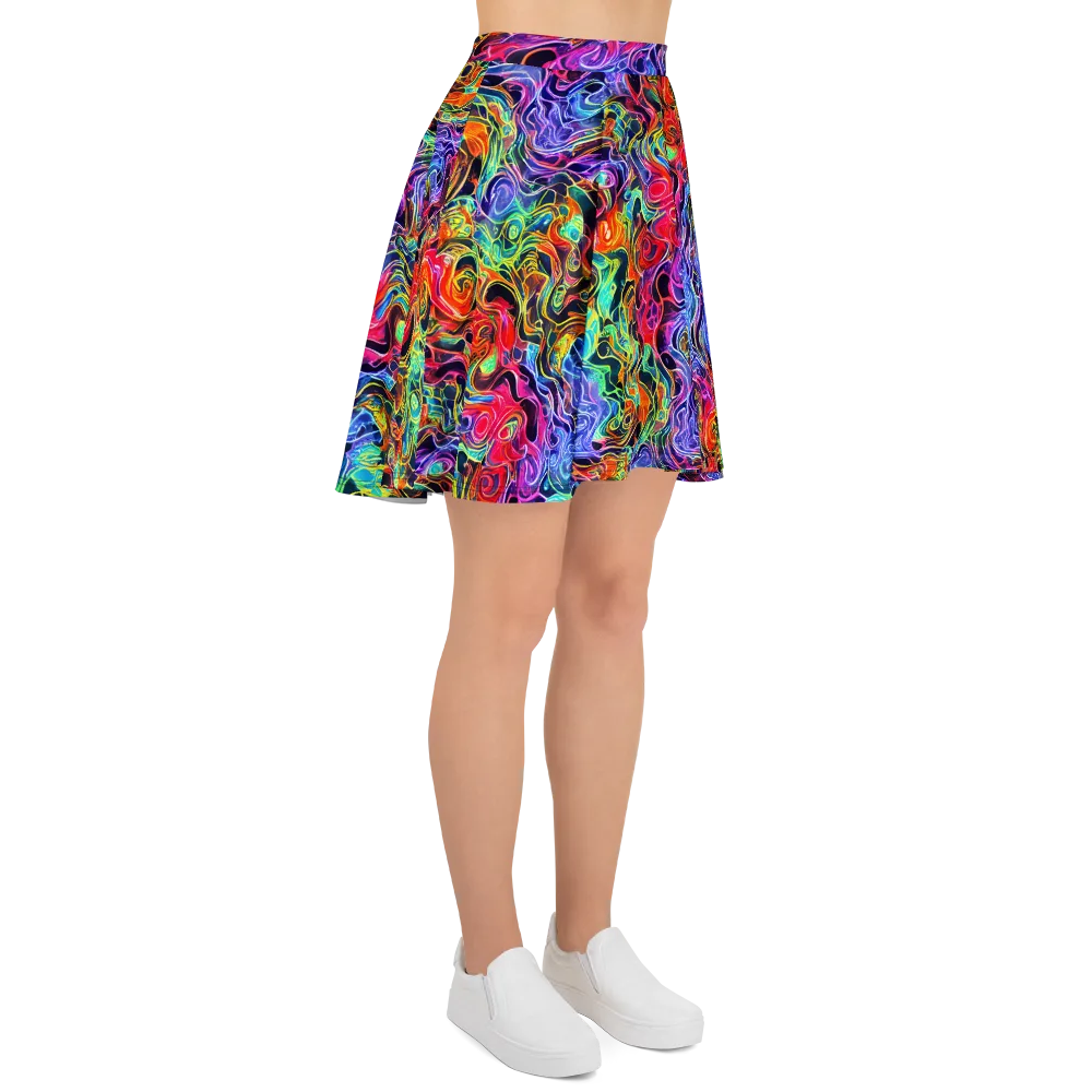 Riotous Aurora on Skater Skirt — Right