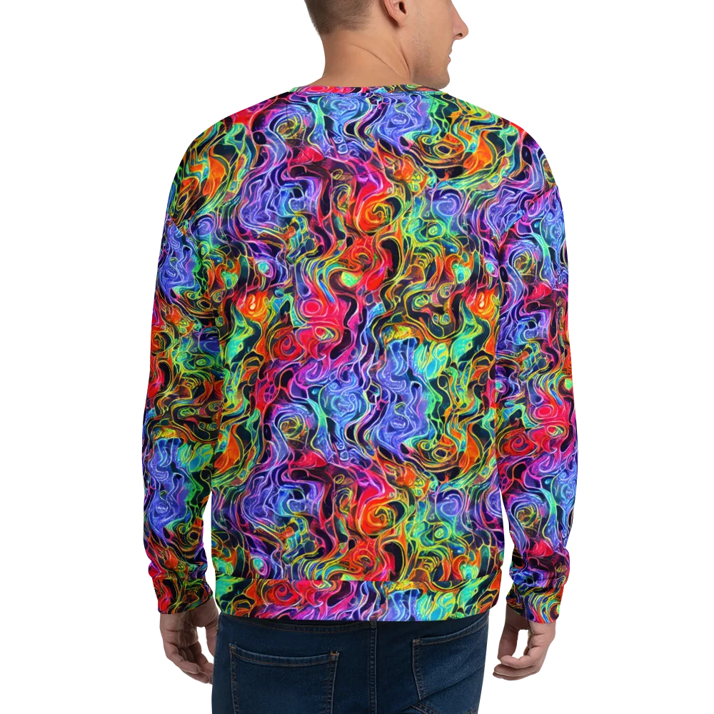 Riotous Aurora on Sweatshirt — Back