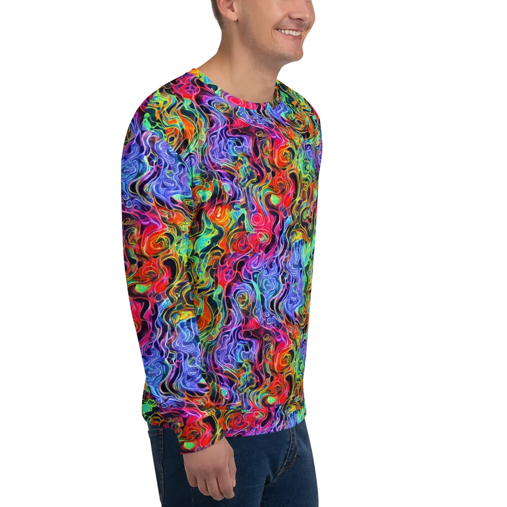 Riotous Aurora on Sweatshirt — Right Front