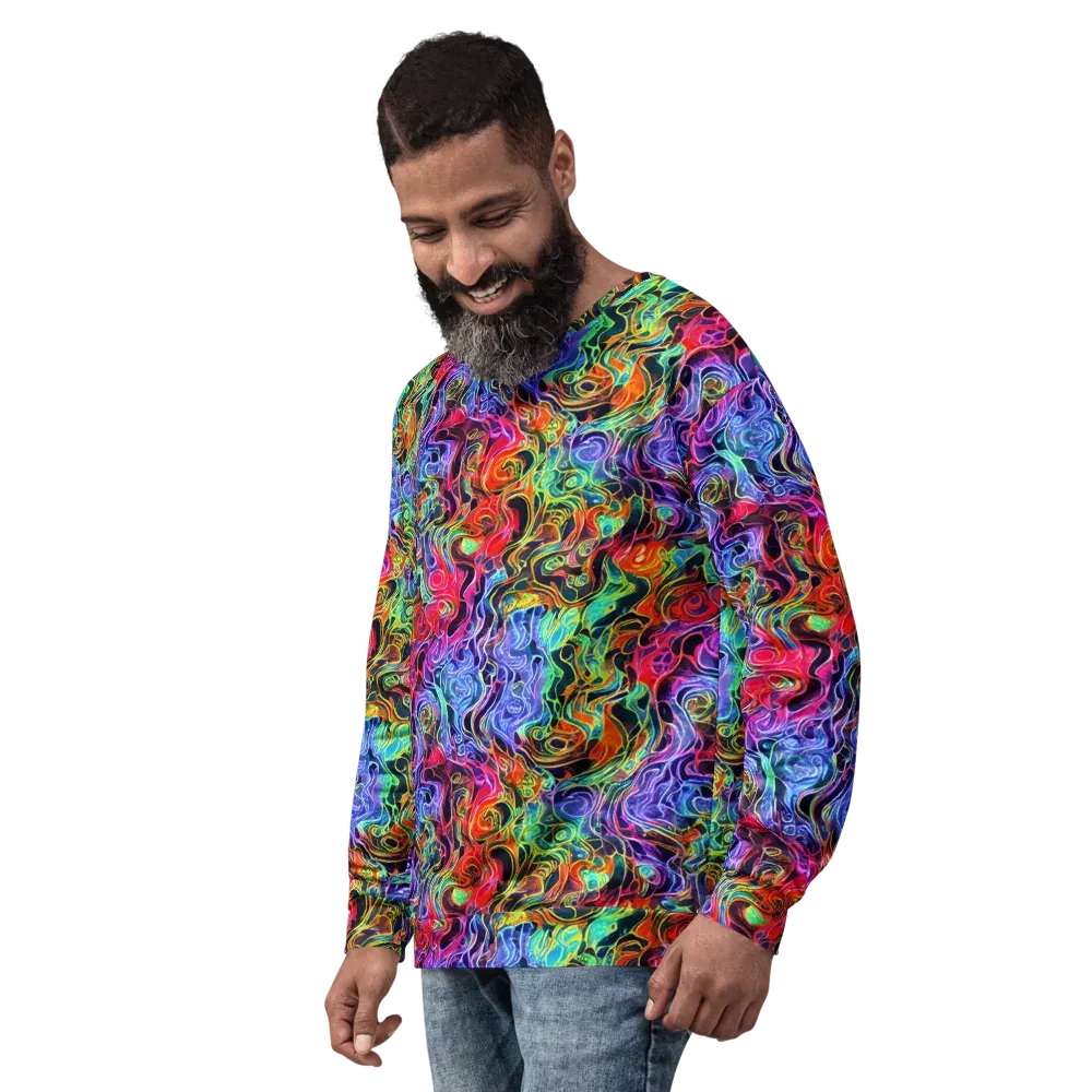 Riotous Aurora on Sweatshirt — Left Front