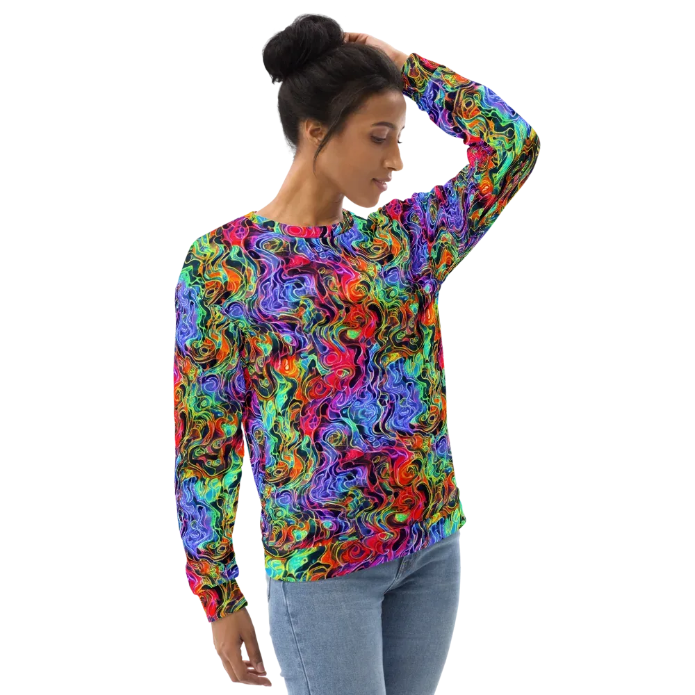Riotous Aurora on Sweatshirt — Right Front