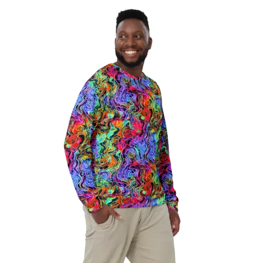Riotous Aurora on a Sweatshirt