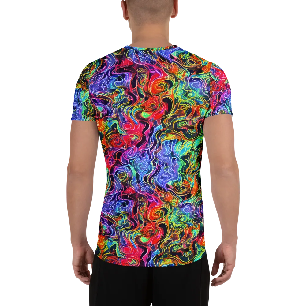 Riotous Aurora on Men's Athletic T-Shirt — Back