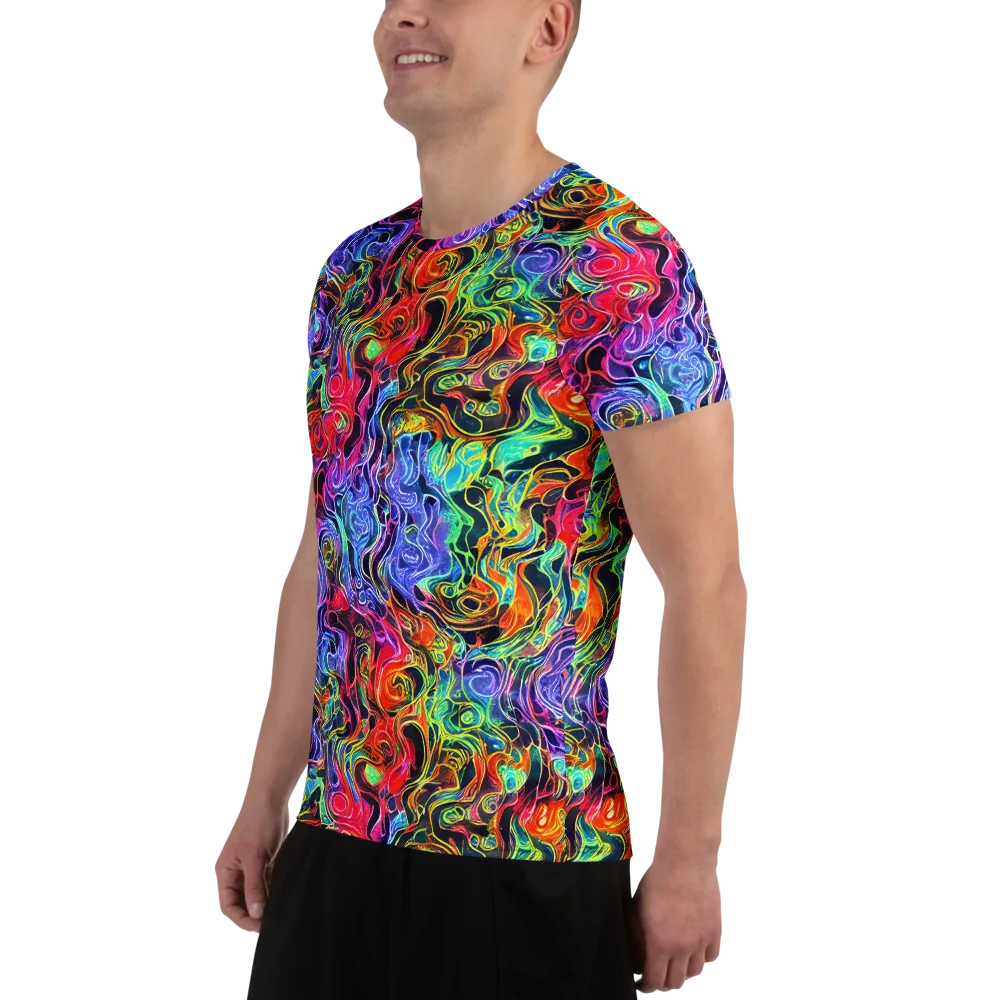 Riotous Aurora on Men's Athletic T-Shirt — Left