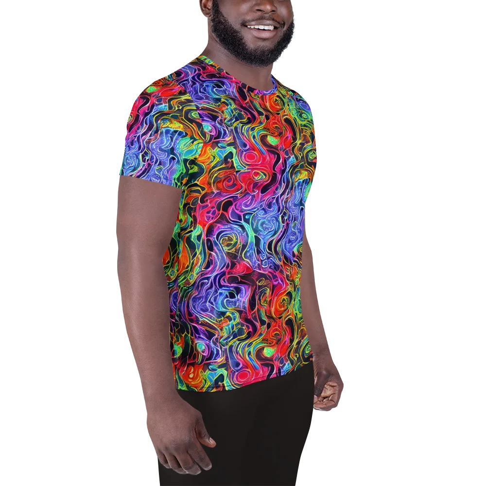 Riotous Aurora on Men's Athletic T-Shirt — Right