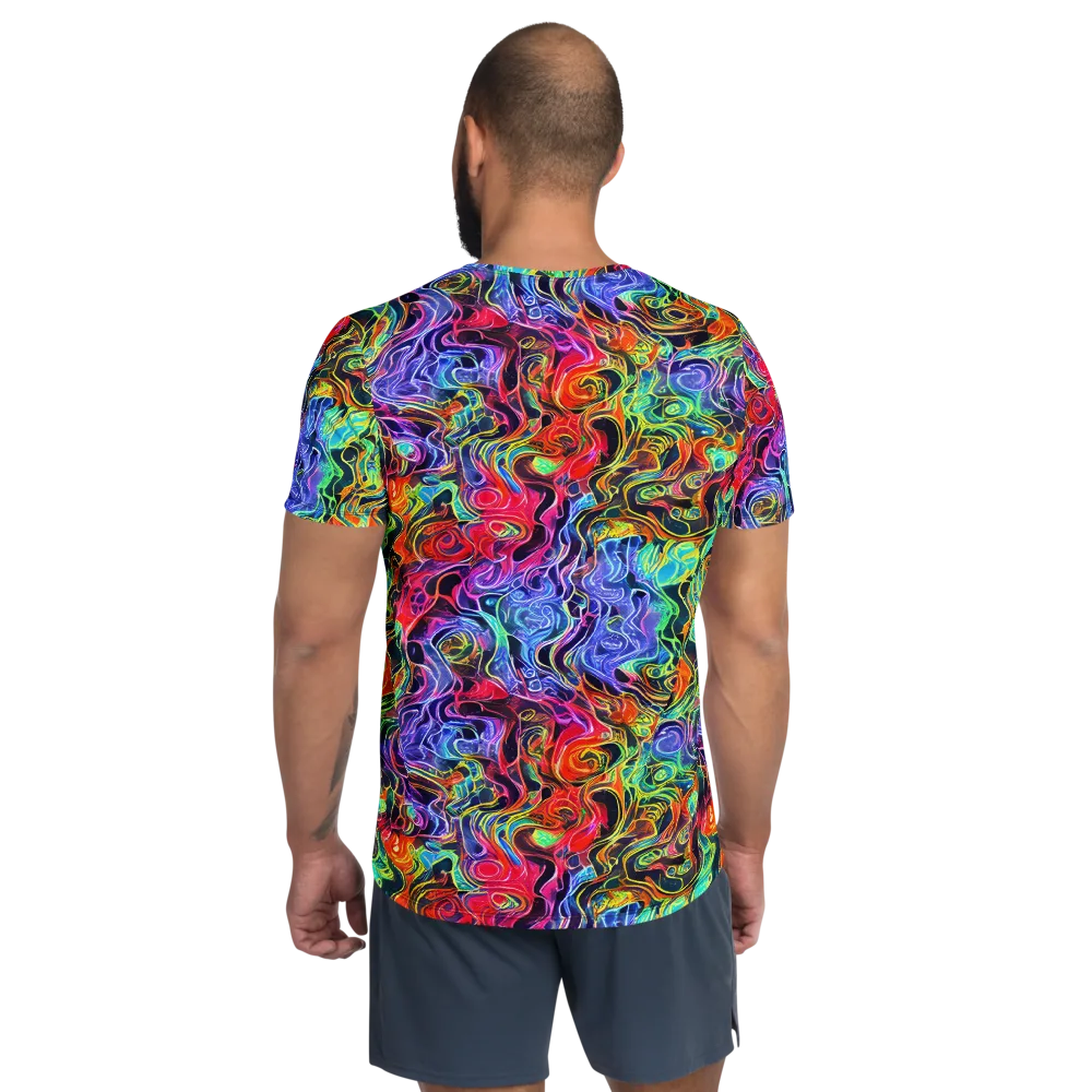 Riotous Aurora on Men's Athletic T-Shirt — Back