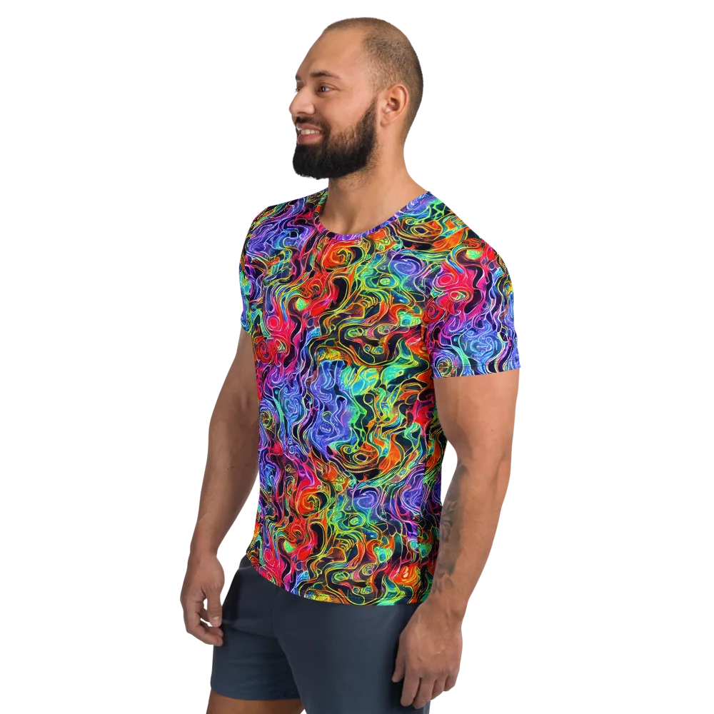 Riotous Aurora on Men's Athletic T-Shirt — Left