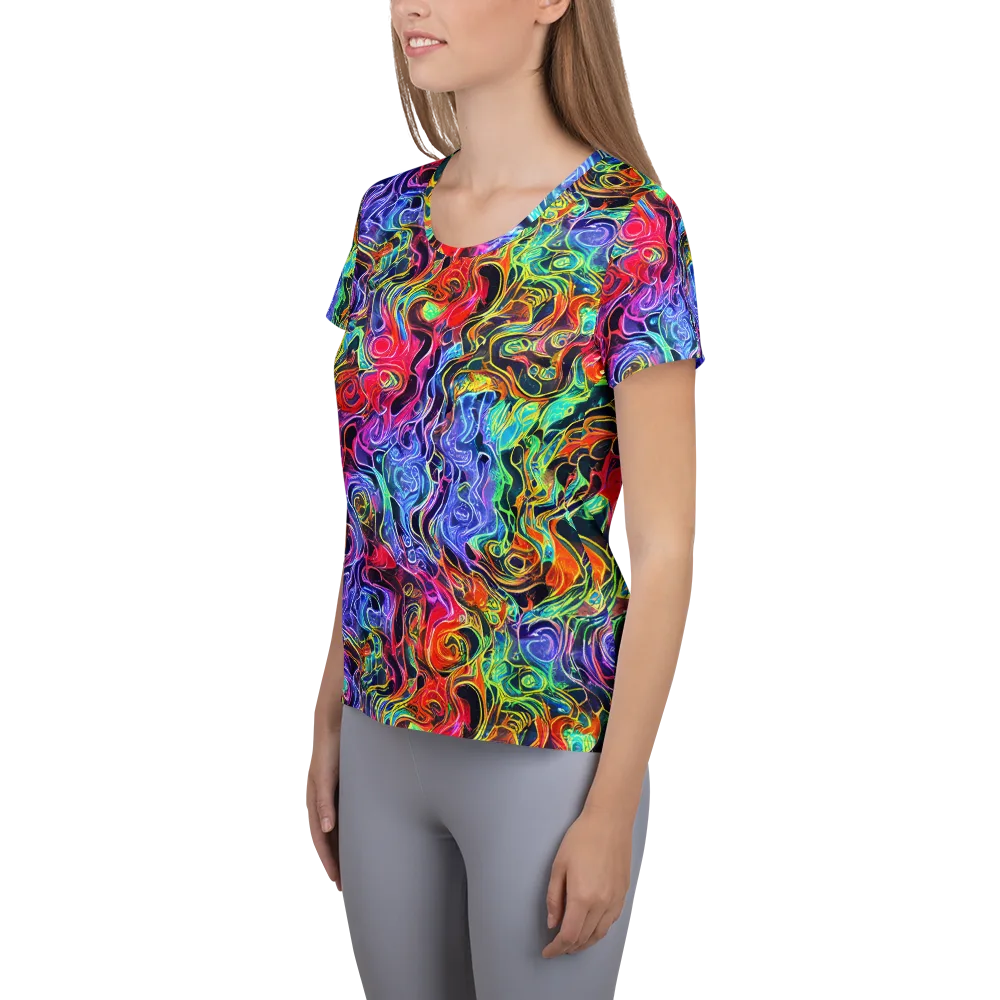 Riotous Aurora on Women's Athletic T-Shirt — Left