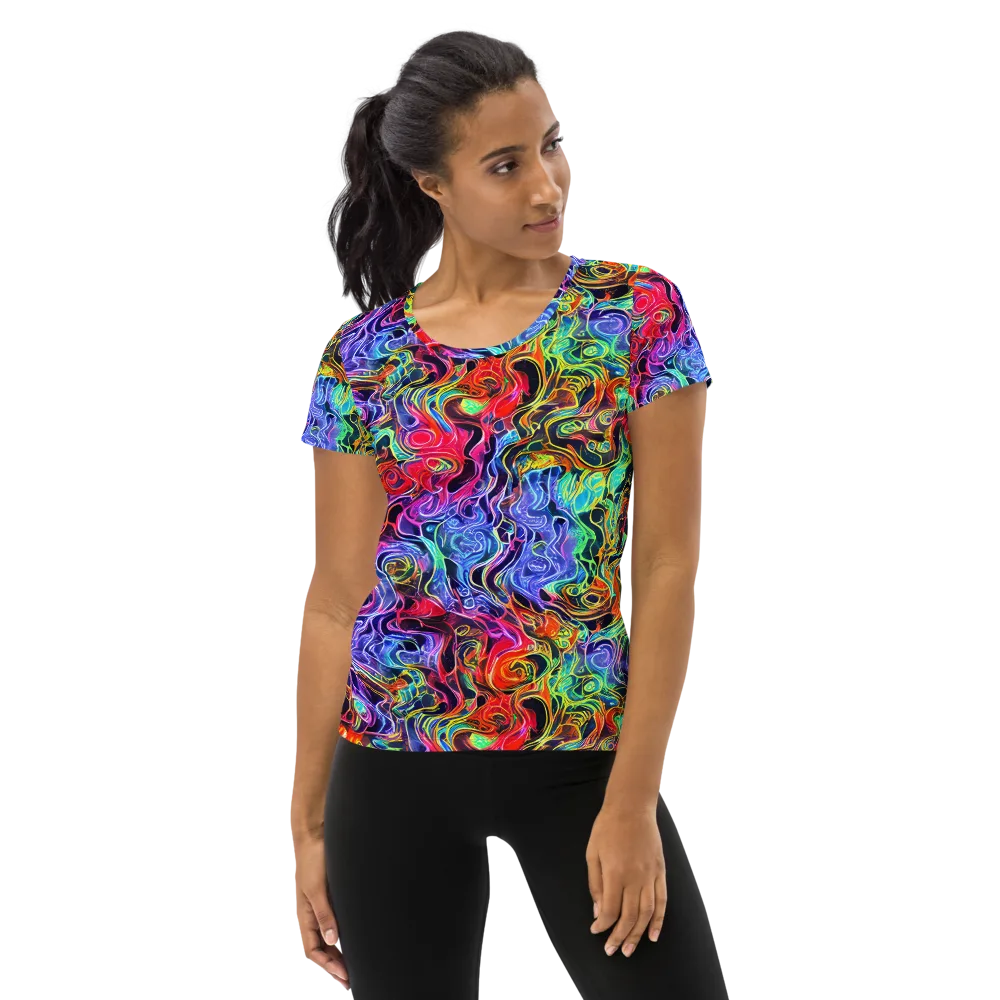 Riotous Aurora on Women's Athletic T-Shirt — Front