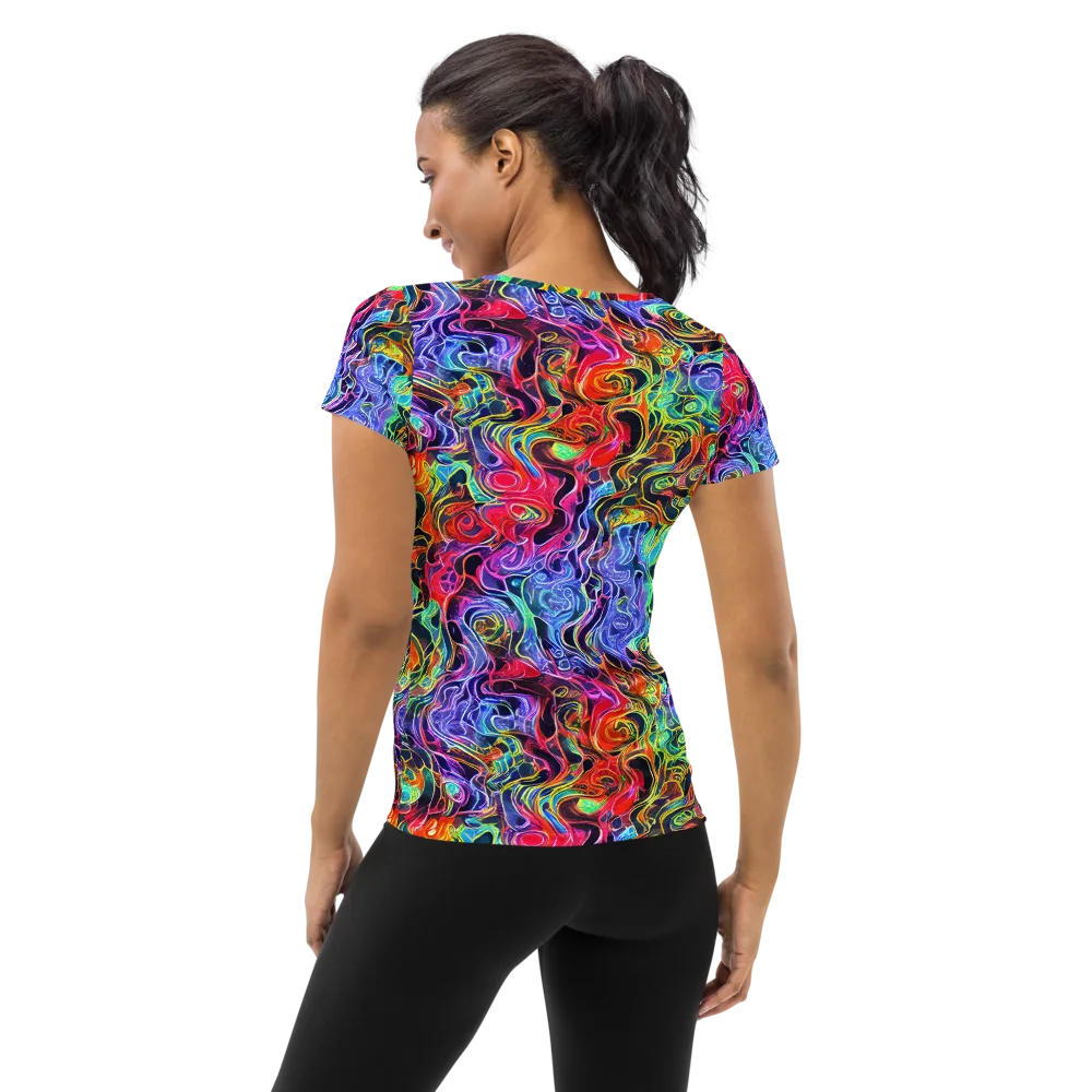 Riotous Aurora on Women's Athletic T-Shirt — Back