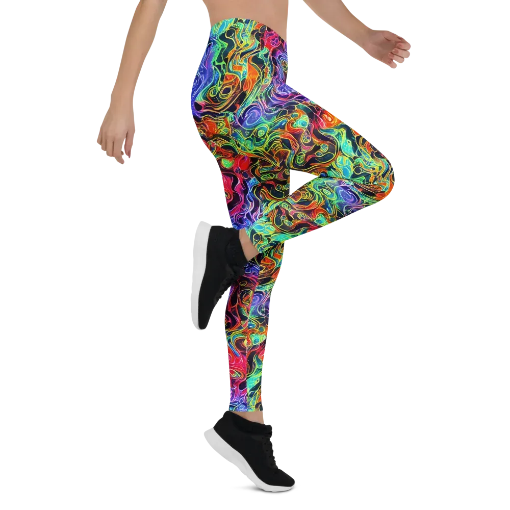 Riotous Aurora on Leggings — Right