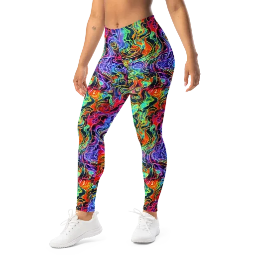 Riotous Aurora on a Leggings