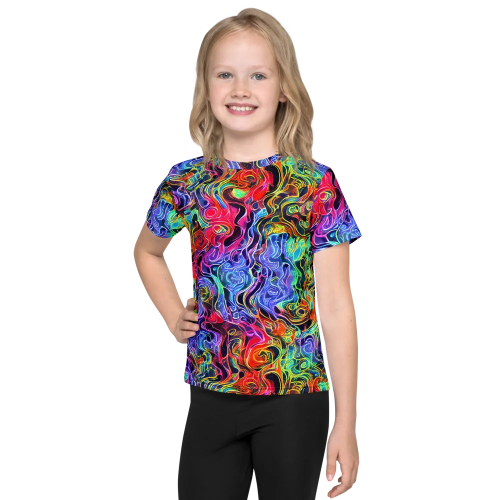 Riotous Aurora on Kids Crew Neck T-Shirt — Front