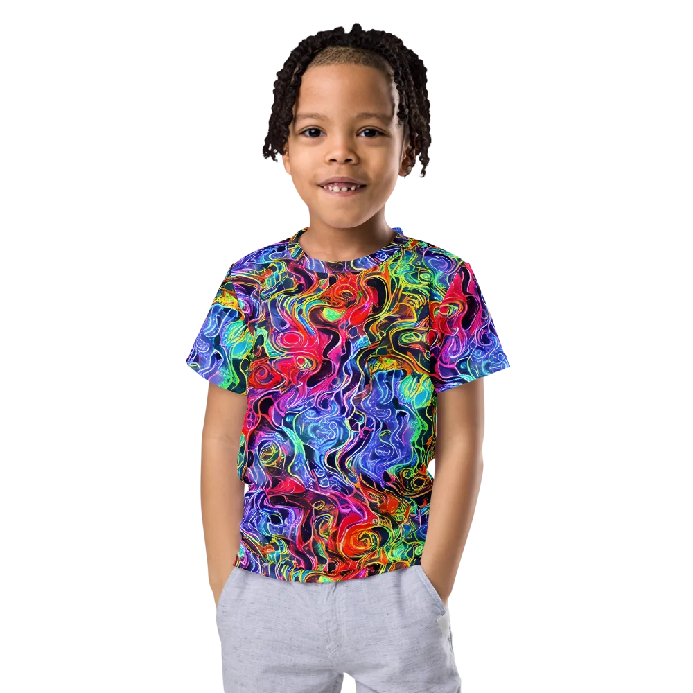 Riotous Aurora on Kids Crew Neck T-Shirt — Front