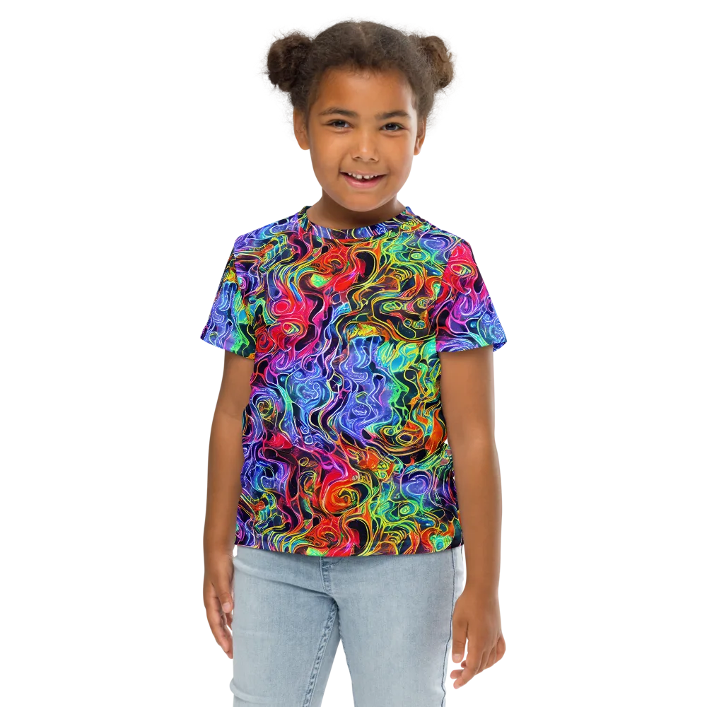 Riotous Aurora on Kids Crew Neck T-Shirt — Front
