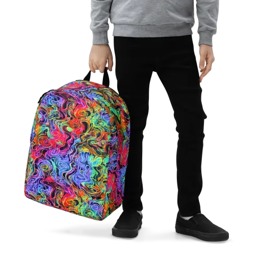 Riotous Aurora on a Minimalist Backpack
