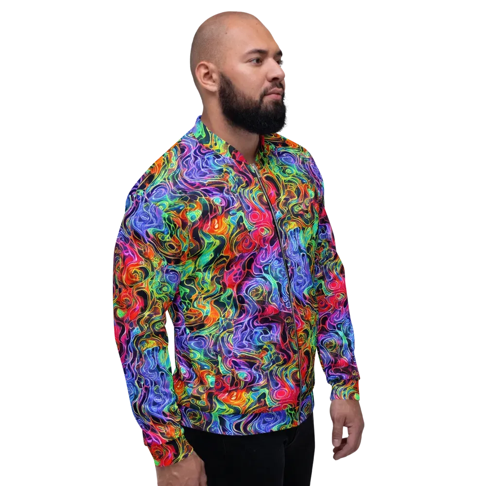 Riotous Aurora on Bomber Jacket — Right