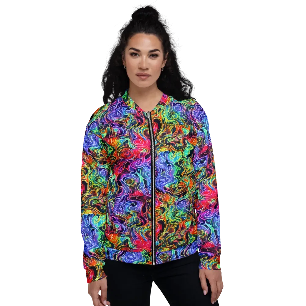 Riotous Aurora on Bomber Jacket — Front