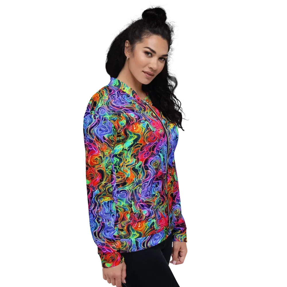 Riotous Aurora on Bomber Jacket — Right