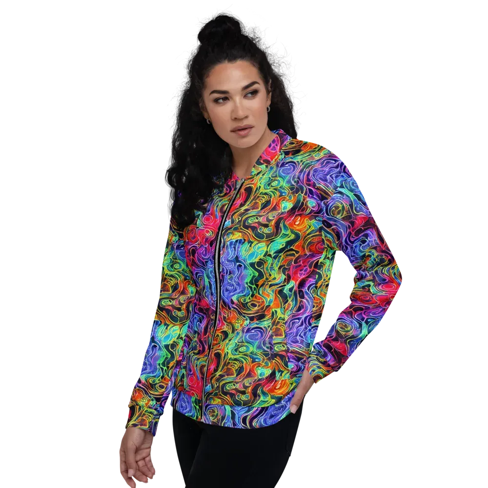 Riotous Aurora on Bomber Jacket — Left