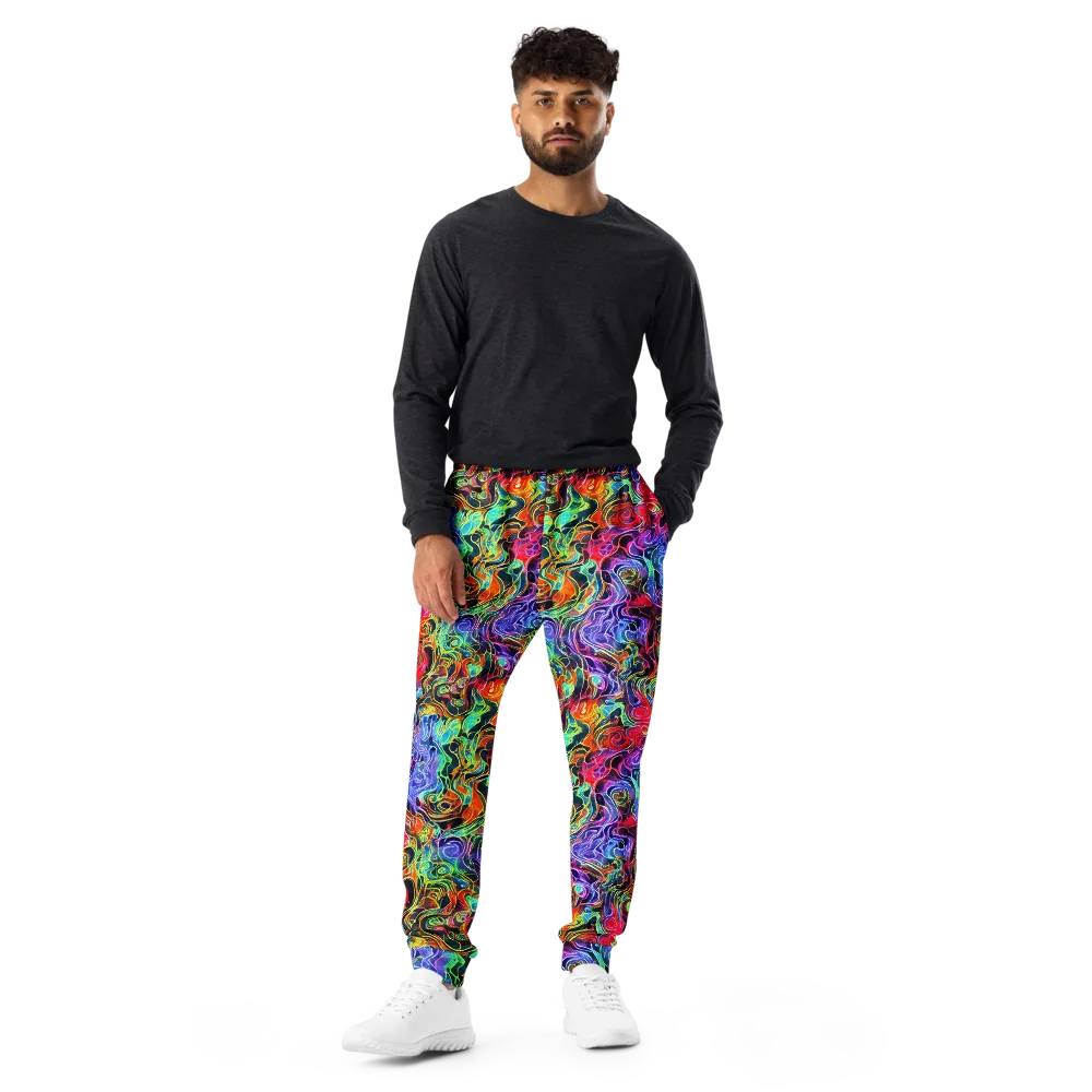 Riotous Aurora on Men's Joggers — Front