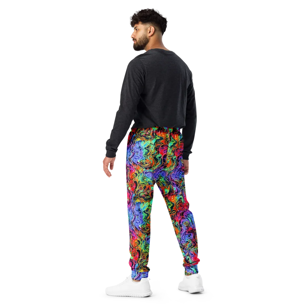 Riotous Aurora on Men's Joggers — Back