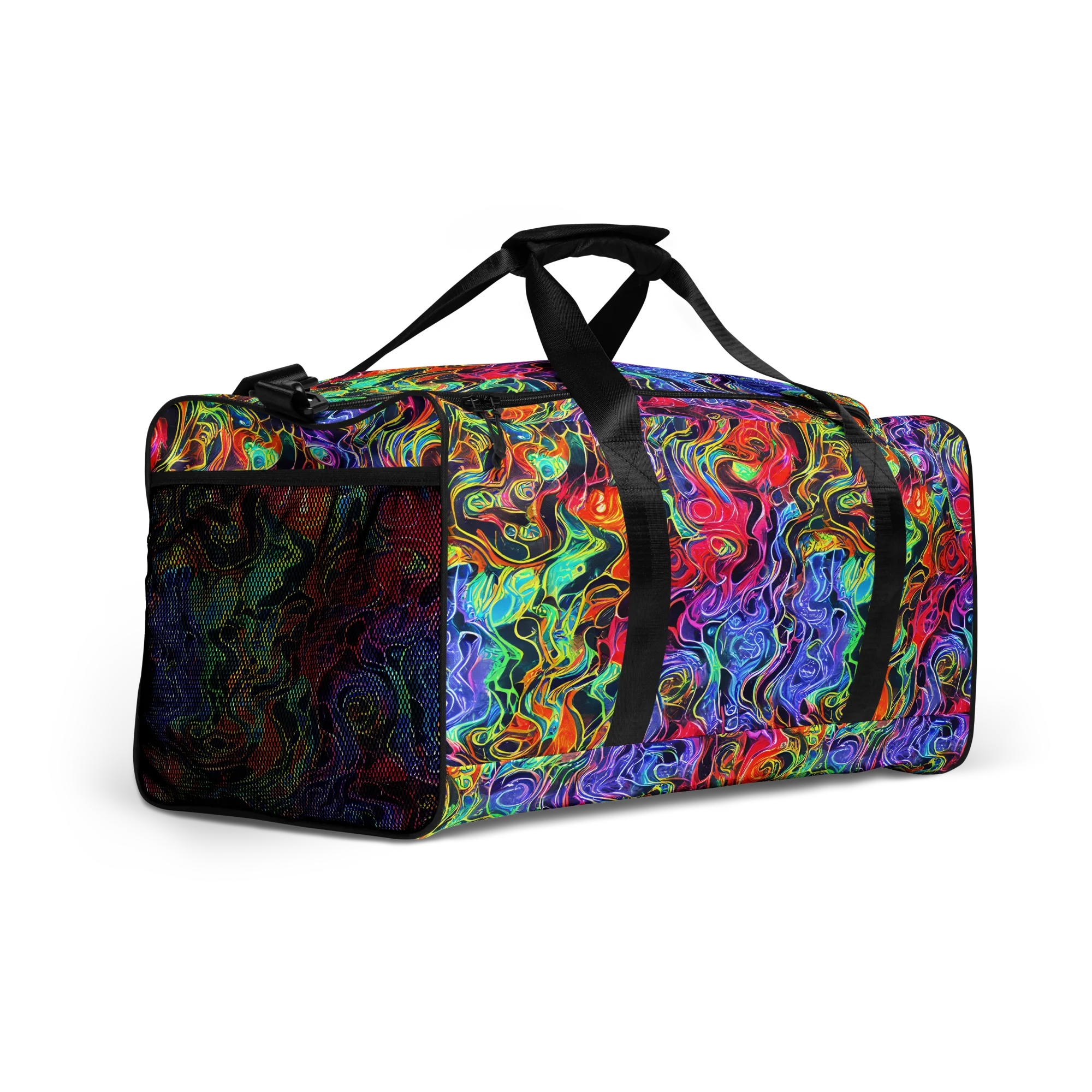 Riotous Aurora on Duffle Bag — Right Front
