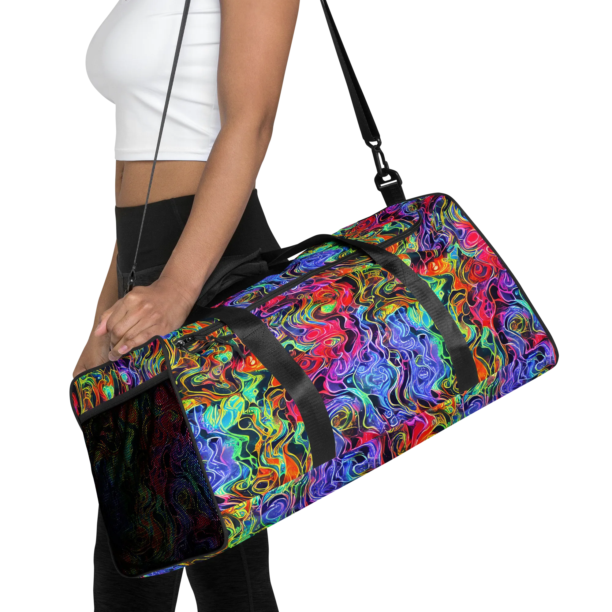 Riotous Aurora on Duffle Bag — Front