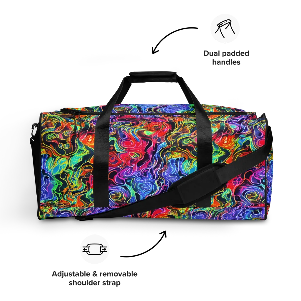 Riotous Aurora on Duffle Bag — Front