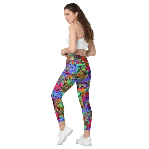 Riotous Aurora on a Leggings with Pockets