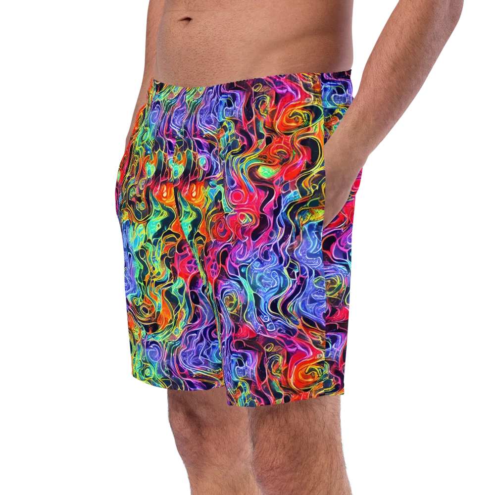 Riotous Aurora on Swim Trunks — Left Front