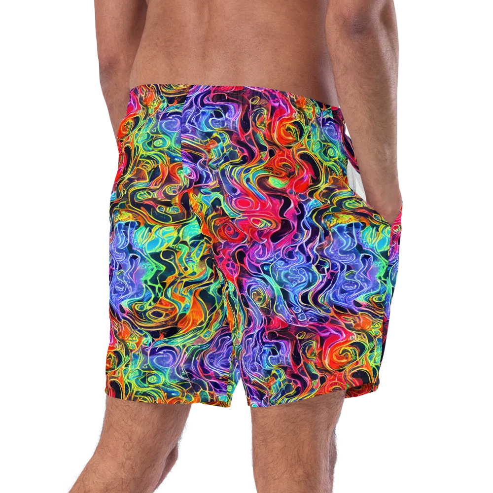 Riotous Aurora on Swim Trunks — Right Back