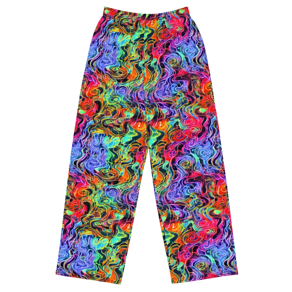 Riotous Aurora on Wide-Leg Pants — Front