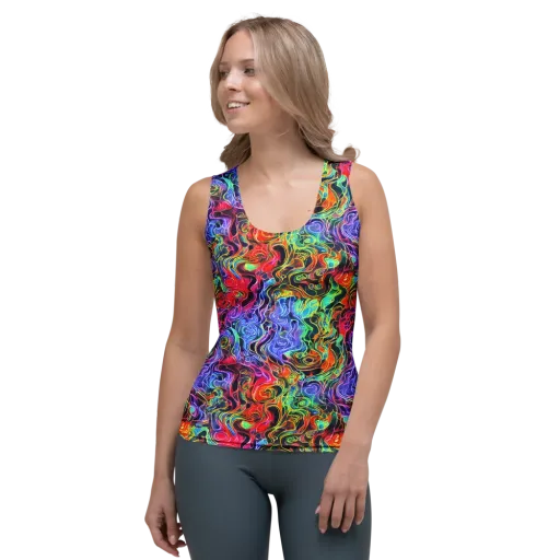 Riotous Aurora on a Women's Tank Top