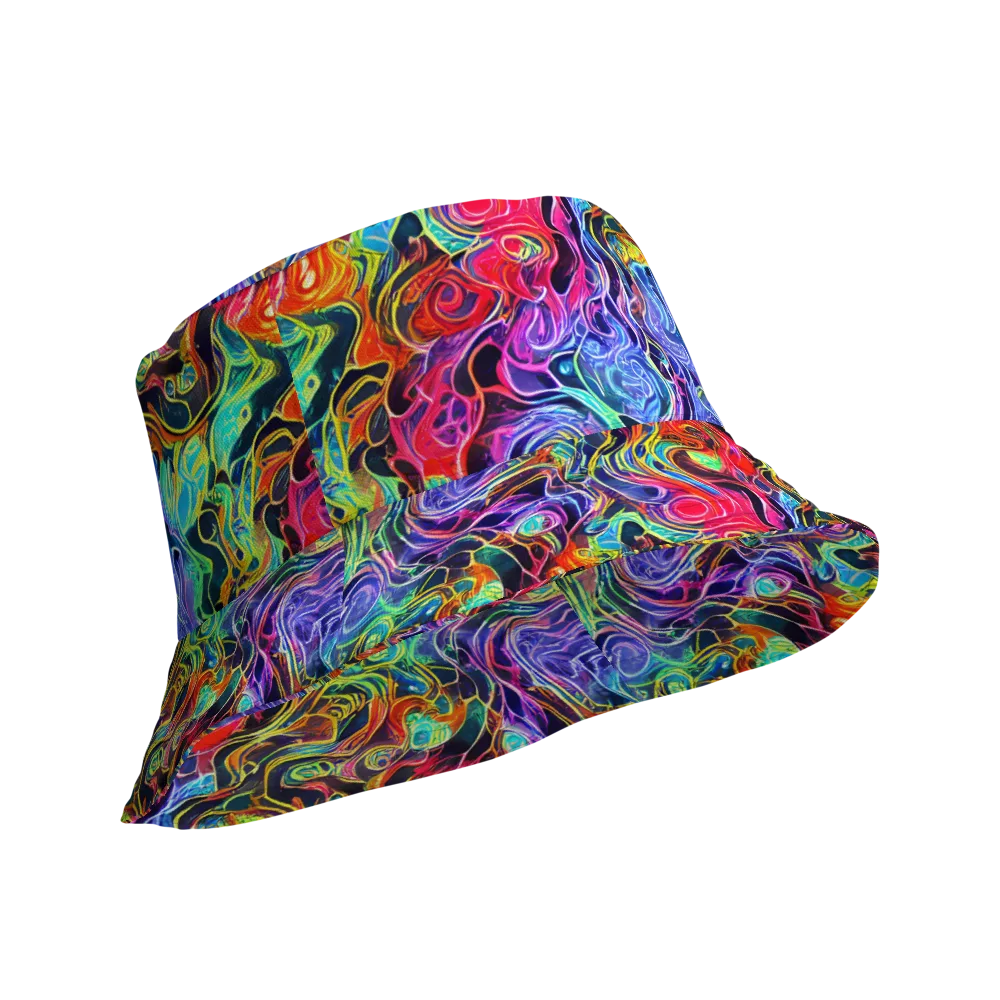 Riotous Aurora on Reversible Bucket Hat — Product details Outside