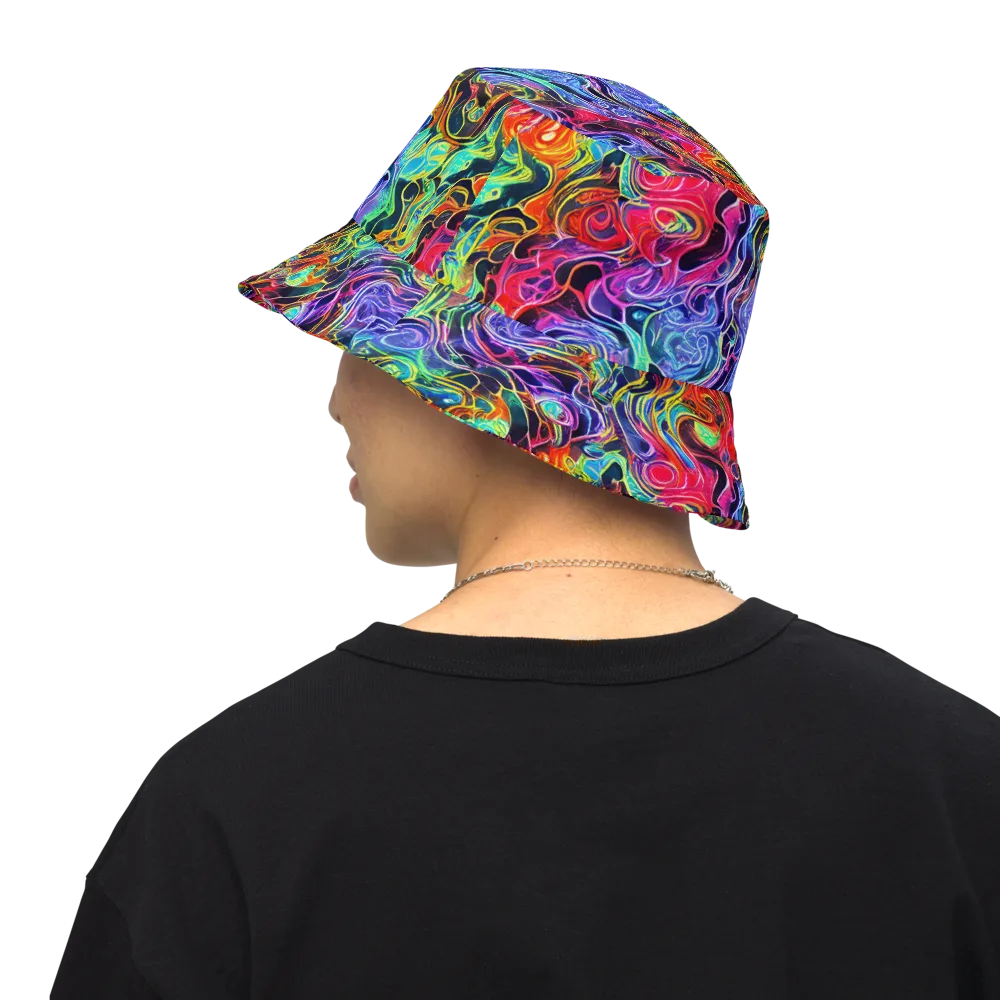 Riotous Aurora on Reversible Bucket Hat — Back Inside