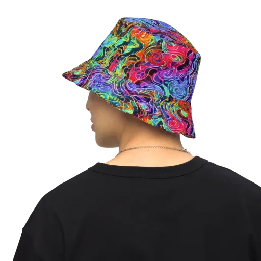 Riotous Aurora on a Reversible Bucket Hat