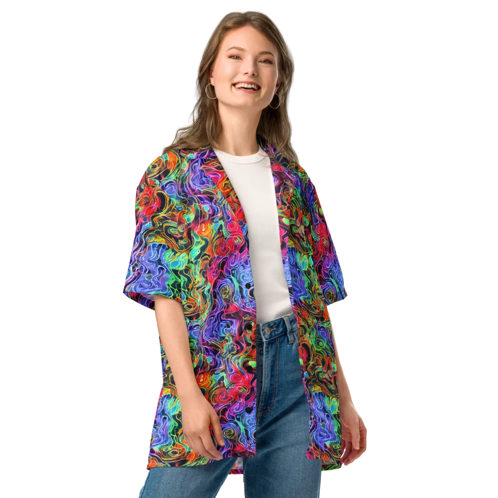 Riotous Aurora on Button Shirt — Front