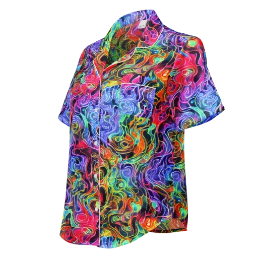 Riotous Aurora on a Women's Short Sleeve Pajama Top