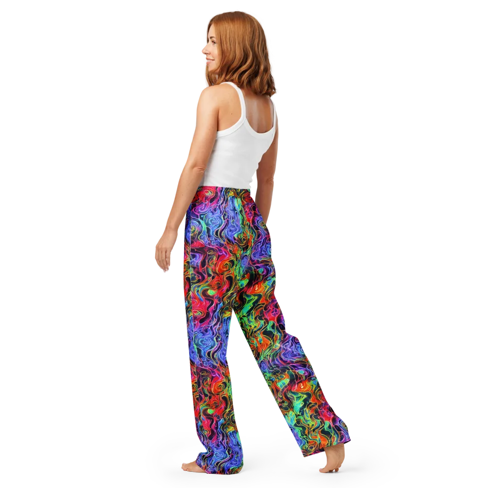 Riotous Aurora on Women's Pajama Pants — Back
