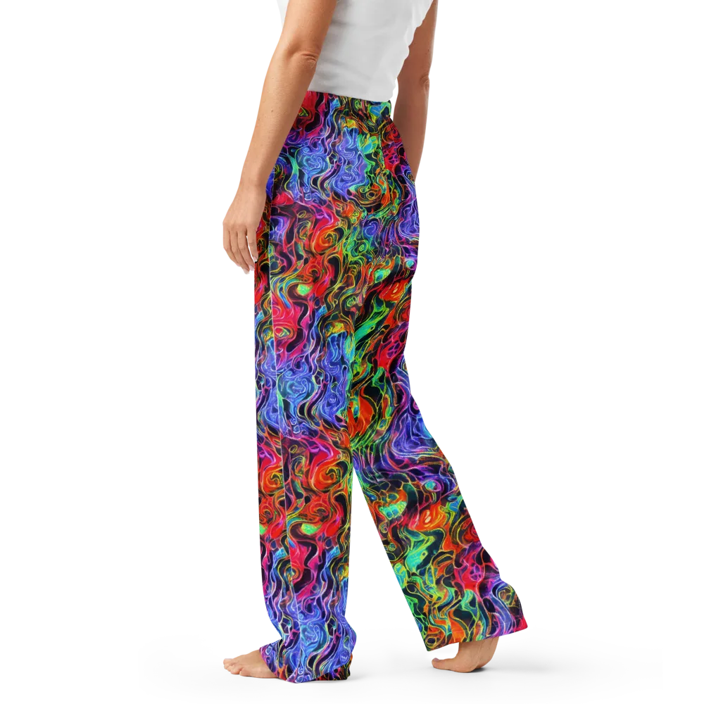 Riotous Aurora on Women's Pajama Pants — Left