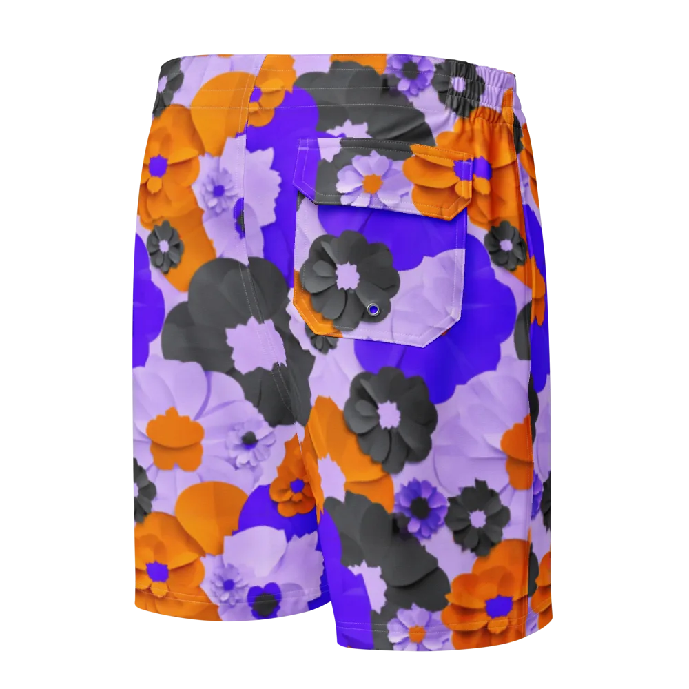 Ember Petals on Men's Board Shorts — Back
