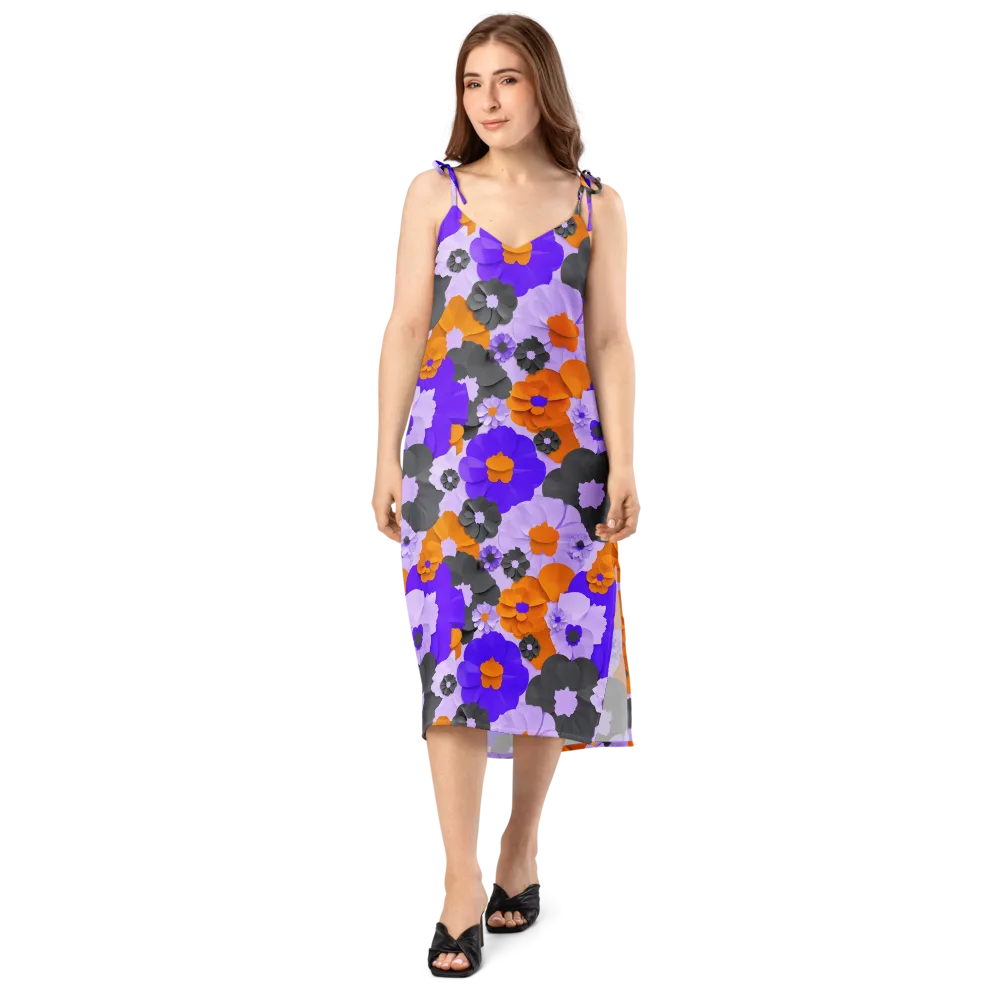 Ember Petals on Slip Dress — Front