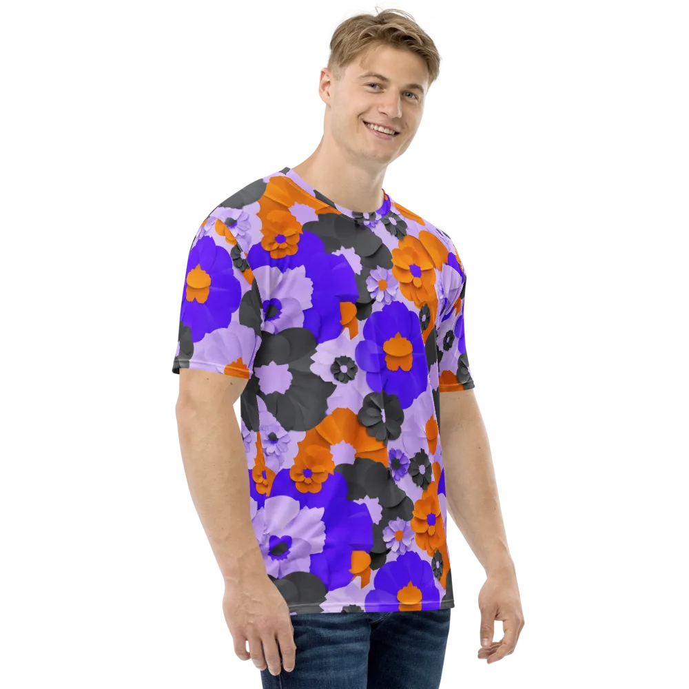 Ember Petals on Men's Crew Neck T-Shirt — Right