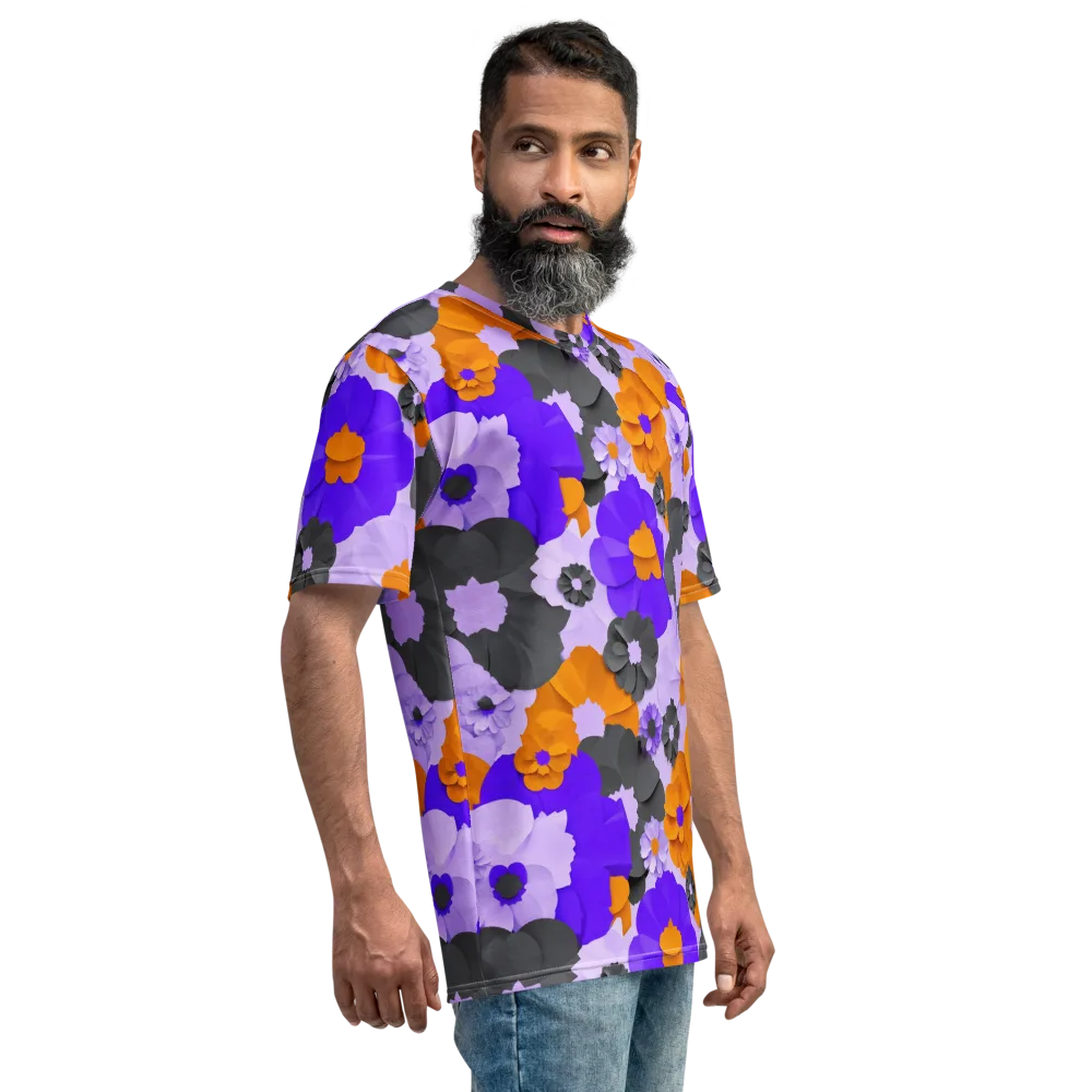 Ember Petals on Men's Crew Neck T-Shirt — Right
